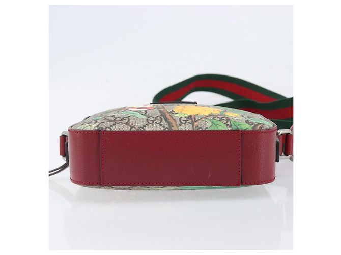 Borsa a tracolla GUCCI GG Supreme PVC Beige Silver 450948 Auth 202809SAV Argento - vista 12