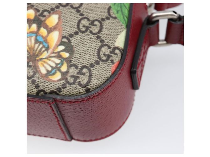 Borsa a tracolla GUCCI GG Supreme PVC Beige Silver 450948 Auth 202809SAV Argento - vista 16