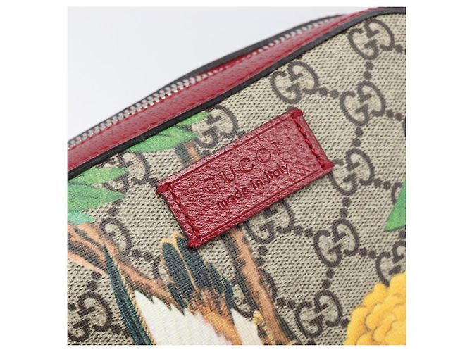 Borsa a tracolla GUCCI GG Supreme PVC Beige Silver 450948 Auth 202809SAV Argento - vista 18