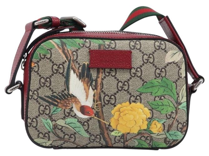 Borsa a tracolla GUCCI GG Supreme PVC Beige Silver 450948 Auth 202809SAV Argento - vista 2