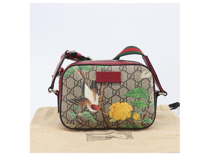 Borsa a tracolla GUCCI GG Supreme PVC Beige Silver 450948 Auth 202809SAV Argento - vista 26