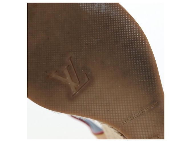 LOUIS VUITTON Monogram Denim Espadrille Sandalen Blue LV Auth ar14173V Blau Monogramm - Ansicht 11