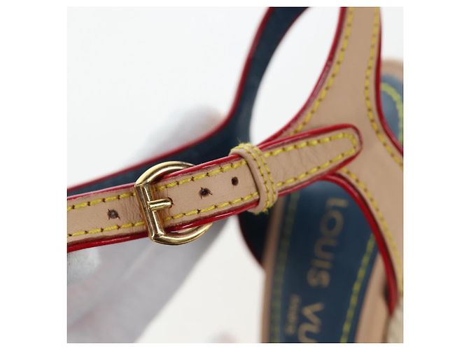 LOUIS VUITTON Monogram Denim Espadrille Sandalen Blue LV Auth ar14173V Blau Monogramm - Ansicht 16