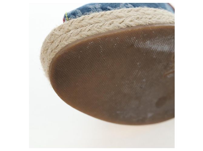 LOUIS VUITTON Monogram Denim Espadrille Sandalen Blue LV Auth ar14173V Blau Monogramm - Ansicht 23