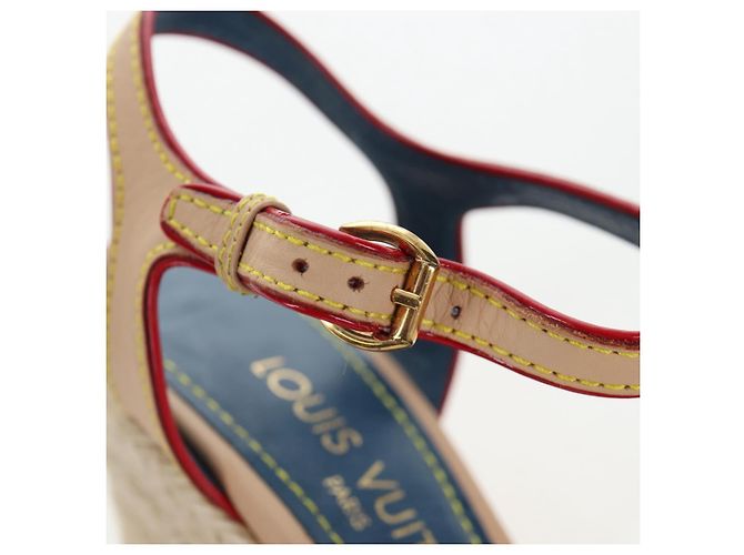 LOUIS VUITTON Monogram Denim Espadrille Sandalen Blue LV Auth ar14173V Blau Monogramm - Ansicht 29