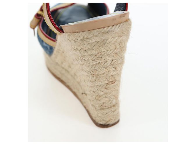 LOUIS VUITTON Monogram Denim Espadrille Sandalen Blue LV Auth ar14173V Blau Monogramm - Ansicht 9