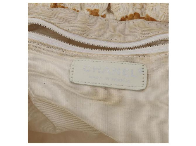 Bolso CHANEL Tweed Blanco Plata CC Auth 196872 - vista 18