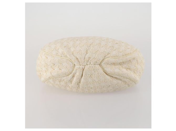 Bolso CHANEL Tweed Blanco Plata CC Auth 196872 - vista 9