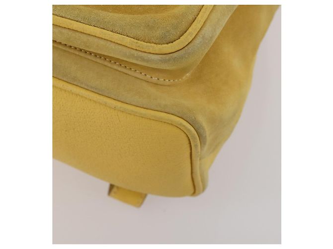 Zaino GUCCI Bamboo Suede Yellow Gold 003 58 0016 Auth 200716A D'oro Giallo - vista 12