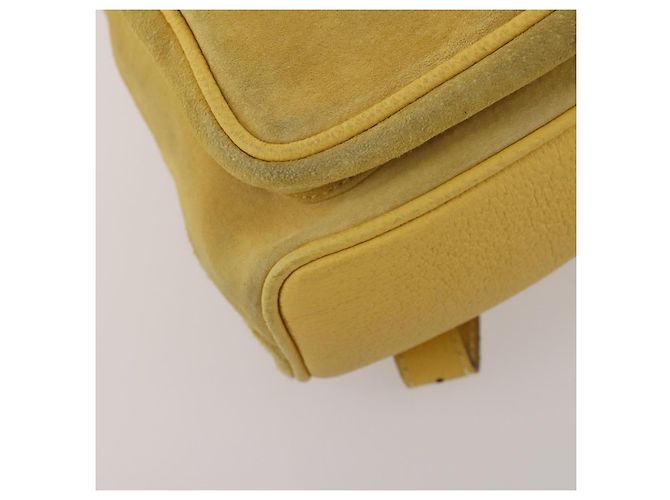 Zaino GUCCI Bamboo Suede Yellow Gold 003 58 0016 Auth 200716A D'oro Giallo - vista 13