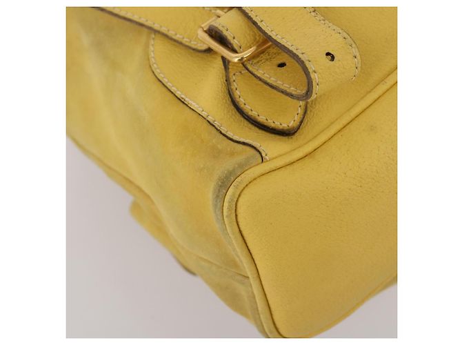 Zaino GUCCI Bamboo Suede Yellow Gold 003 58 0016 Auth 200716A D'oro Giallo - vista 15