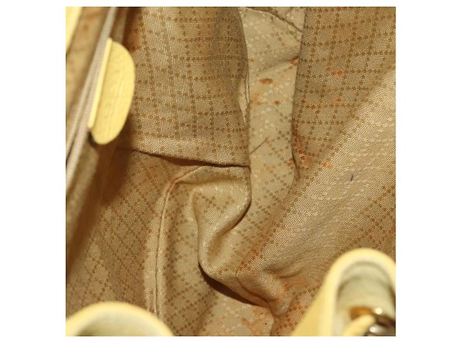 Zaino GUCCI Bamboo Suede Yellow Gold 003 58 0016 Auth 200716A D'oro Giallo - vista 19