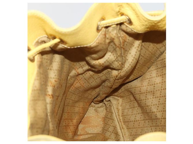 Zaino GUCCI Bamboo Suede Yellow Gold 003 58 0016 Auth 200716A D'oro Giallo - vista 21