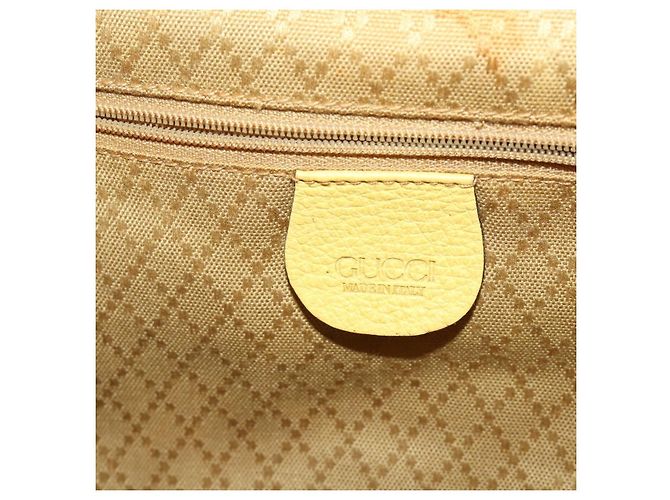 Zaino GUCCI Bamboo Suede Yellow Gold 003 58 0016 Auth 200716A D'oro Giallo - vista 22