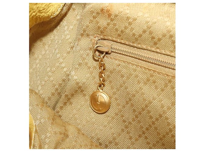 Zaino GUCCI Bamboo Suede Yellow Gold 003 58 0016 Auth 200716A D'oro Giallo - vista 23