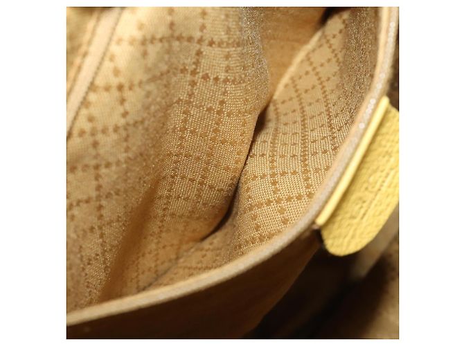 Zaino GUCCI Bamboo Suede Yellow Gold 003 58 0016 Auth 200716A D'oro Giallo - vista 24