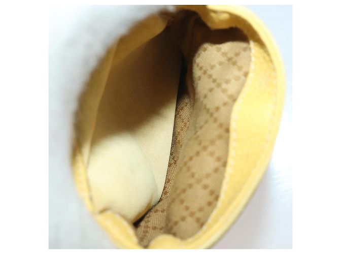 Zaino GUCCI Bamboo Suede Yellow Gold 003 58 0016 Auth 200716A D'oro Giallo - vista 26