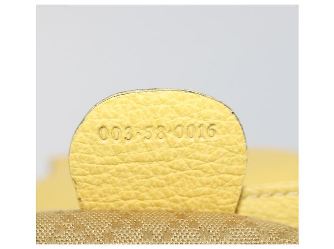 Zaino GUCCI Bamboo Suede Yellow Gold 003 58 0016 Auth 200716A D'oro Giallo - vista 28