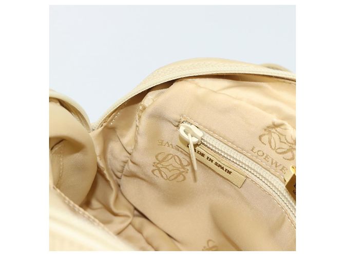 Borsa a tracolla con catena LOEWE in pelle beige oro autentica 192241A D'oro - vista 19