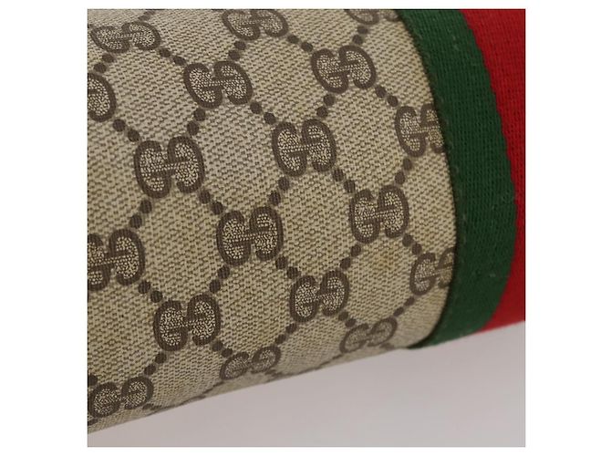 Borsa GUCCI GG Supreme Web Sherry Line PVC Beige Gold 37 014 3087 Auth 205150A - vista 11
