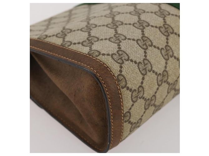 Borsa GUCCI GG Supreme Web Sherry Line PVC Beige Gold 37 014 3087 Auth 205150A - vista 14