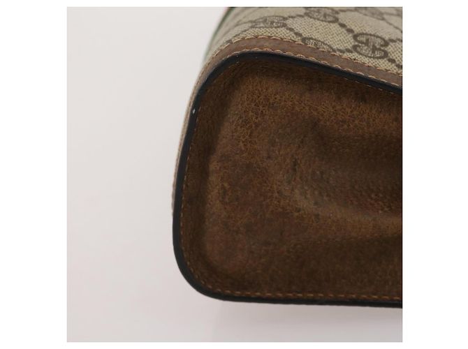 Borsa GUCCI GG Supreme Web Sherry Line PVC Beige Gold 37 014 3087 Auth 205150A - vista 6