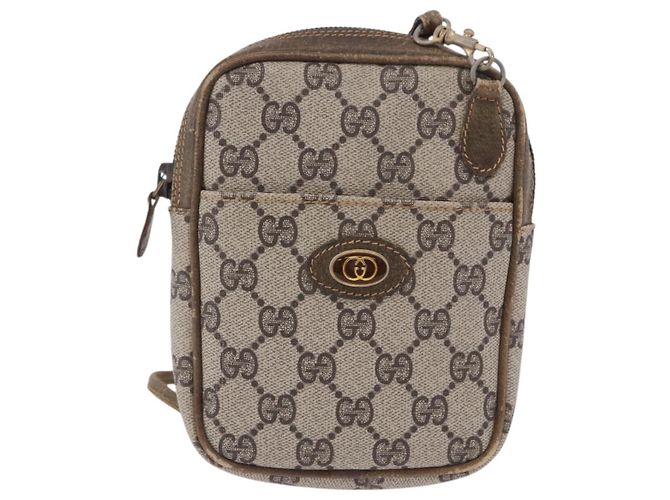 Borsa a tracolla GUCCI GG Supreme PVC Beige Gold 001 23 151 Auth 202680 D'oro - vista 2