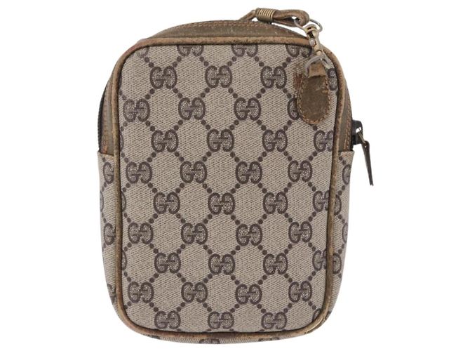 Borsa a tracolla GUCCI GG Supreme PVC Beige Gold 001 23 151 Auth 202680 D'oro - vista 3