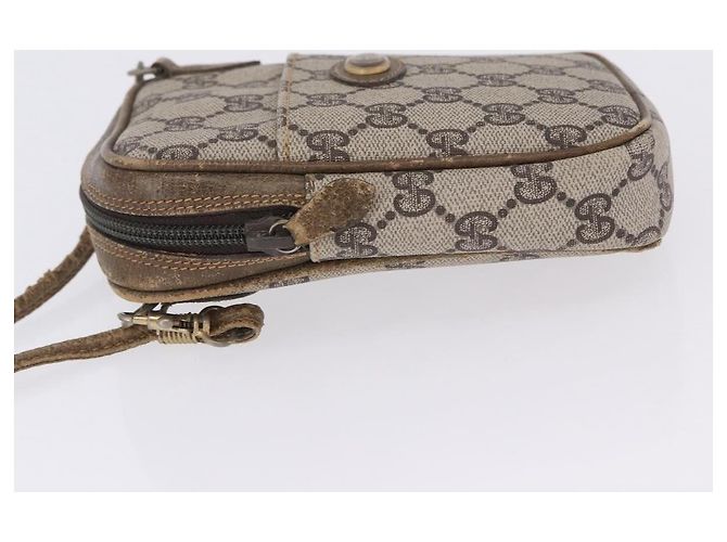 Borsa a tracolla GUCCI GG Supreme PVC Beige Gold 001 23 151 Auth 202680 D'oro - vista 6