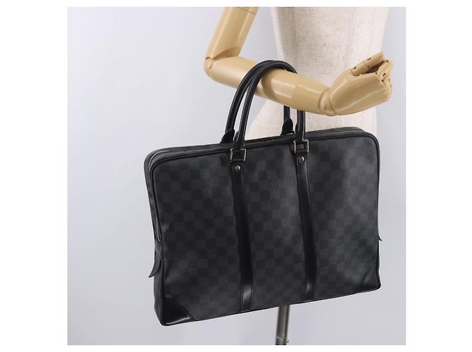 LOUIS VUITTON Damier Grafitte Porte Documents Voyage Bag N41125 LV Auth 189727 Damier ebene - Ansicht 25