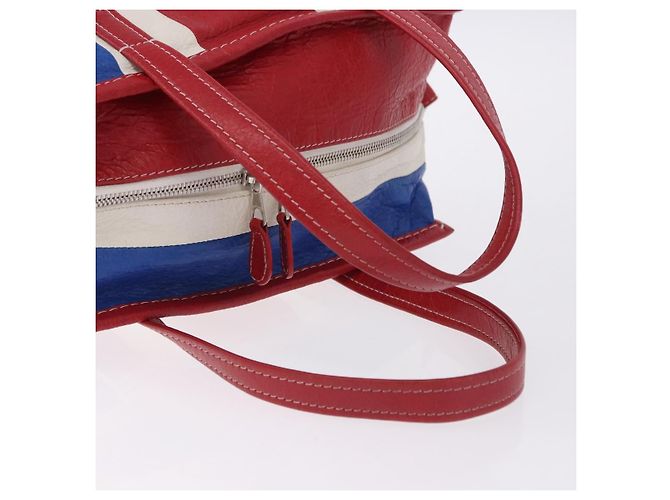 Borsa a mano BALENCIAGA Bazaar Shopper in pelle 2way Rossa Argento 443096 Auth 200727A Rosso - vista 10