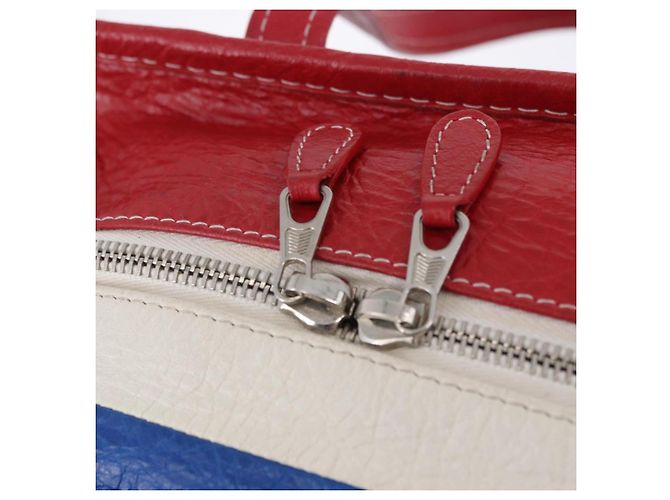 Borsa a mano BALENCIAGA Bazaar Shopper in pelle 2way Rossa Argento 443096 Auth 200727A Rosso - vista 22