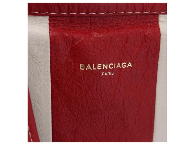 Borsa a mano BALENCIAGA Bazaar Shopper in pelle 2way Rossa Argento 443096 Auth 200727A Rosso - vista 23
