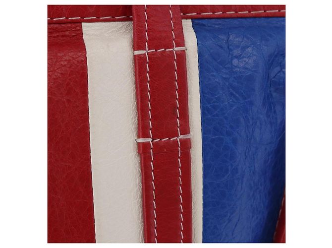 Borsa a mano BALENCIAGA Bazaar Shopper in pelle 2way Rossa Argento 443096 Auth 200727A Rosso - vista 3