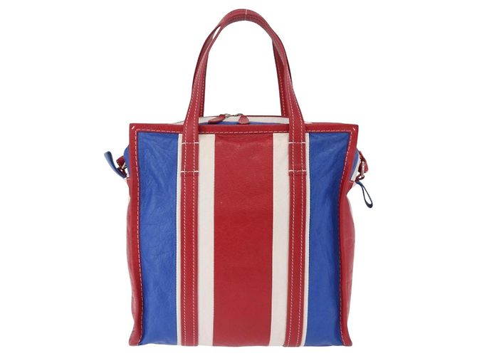 Borsa a mano BALENCIAGA Bazaar Shopper in pelle 2way Rossa Argento 443096 Auth 200727A Rosso - vista 4