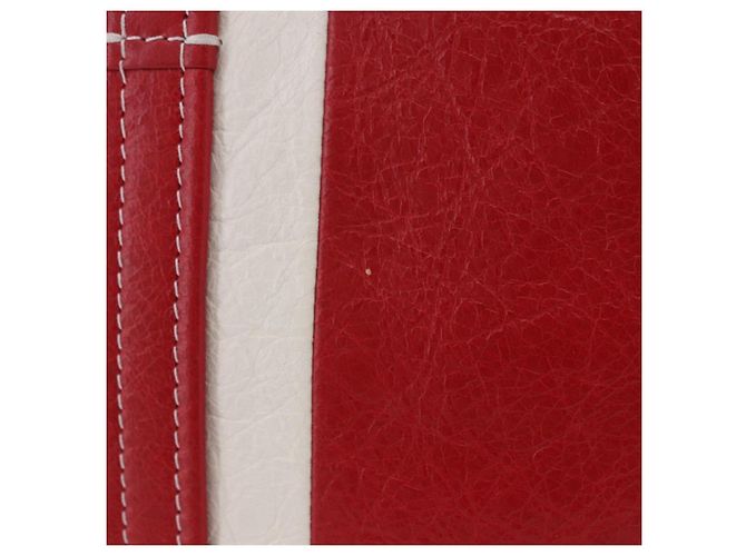 Borsa a mano BALENCIAGA Bazaar Shopper in pelle 2way Rossa Argento 443096 Auth 200727A Rosso - vista 5