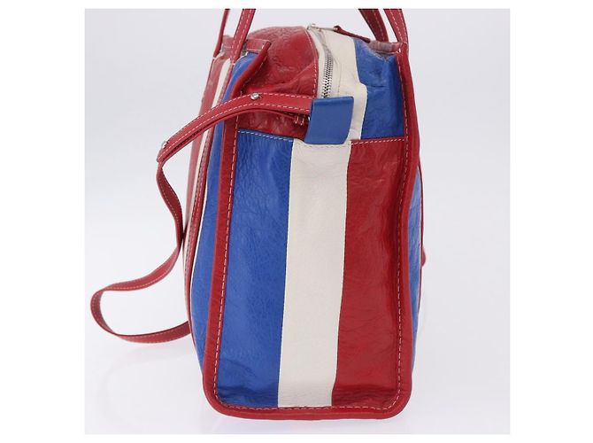 Borsa a mano BALENCIAGA Bazaar Shopper in pelle 2way Rossa Argento 443096 Auth 200727A Rosso - vista 6