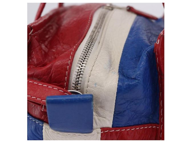 Borsa a mano BALENCIAGA Bazaar Shopper in pelle 2way Rossa Argento 443096 Auth 200727A Rosso - vista 7