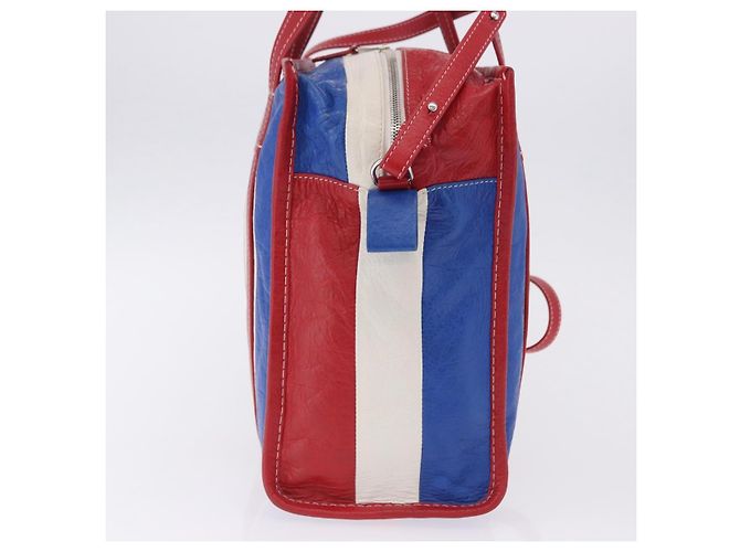 Borsa a mano BALENCIAGA Bazaar Shopper in pelle 2way Rossa Argento 443096 Auth 200727A Rosso - vista 8