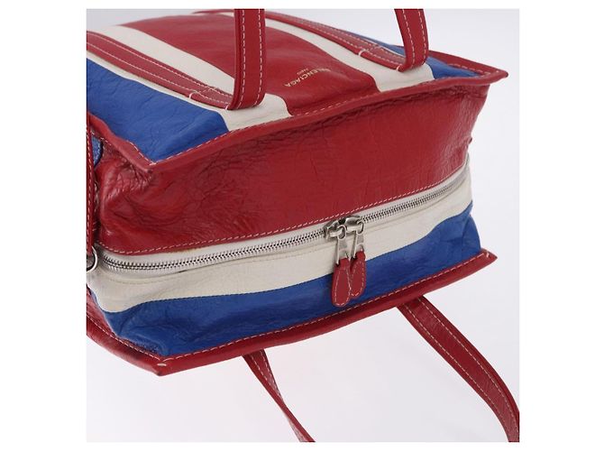 Borsa a mano BALENCIAGA Bazaar Shopper in pelle 2way Rossa Argento 443096 Auth 200727A Rosso - vista 9