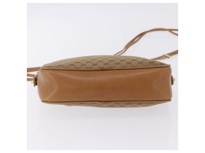 Bolso de hombro GUCCI de lona Micro GG Beige y dorado 001 261 1055 Auth 203357 - vista 12