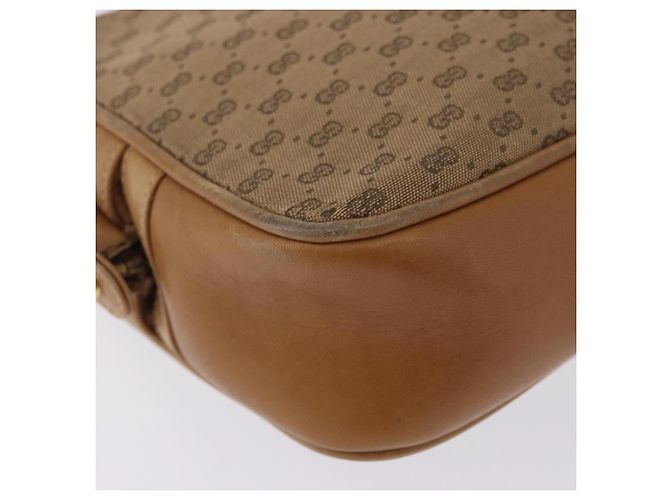Bolso de hombro GUCCI de lona Micro GG Beige y dorado 001 261 1055 Auth 203357 - vista 14