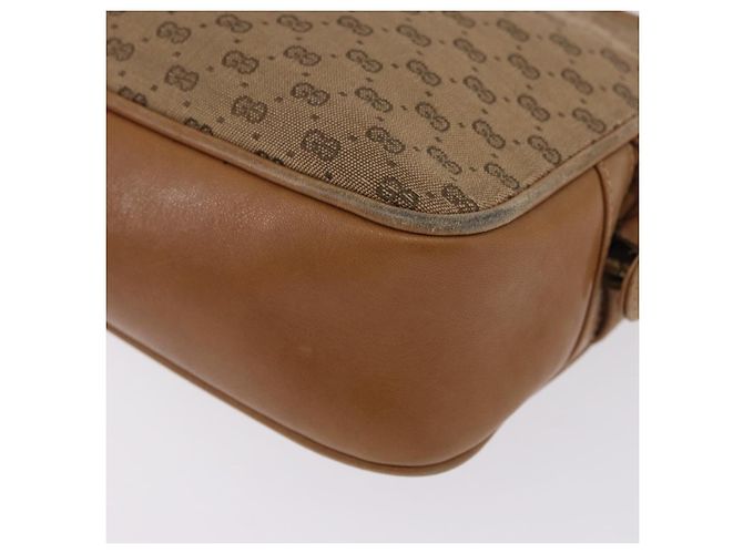 Bolso de hombro GUCCI de lona Micro GG Beige y dorado 001 261 1055 Auth 203357 - vista 15