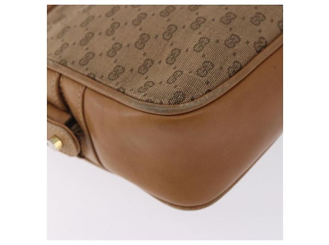 Bolso de hombro GUCCI de lona Micro GG Beige y dorado 001 261 1055 Auth 203357 - vista 16