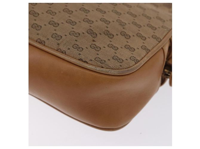 Bolso de hombro GUCCI de lona Micro GG Beige y dorado 001 261 1055 Auth 203357 - vista 17