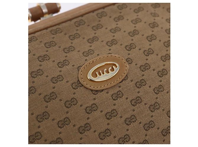 Bolso de hombro GUCCI de lona Micro GG Beige y dorado 001 261 1055 Auth 203357 - vista 20