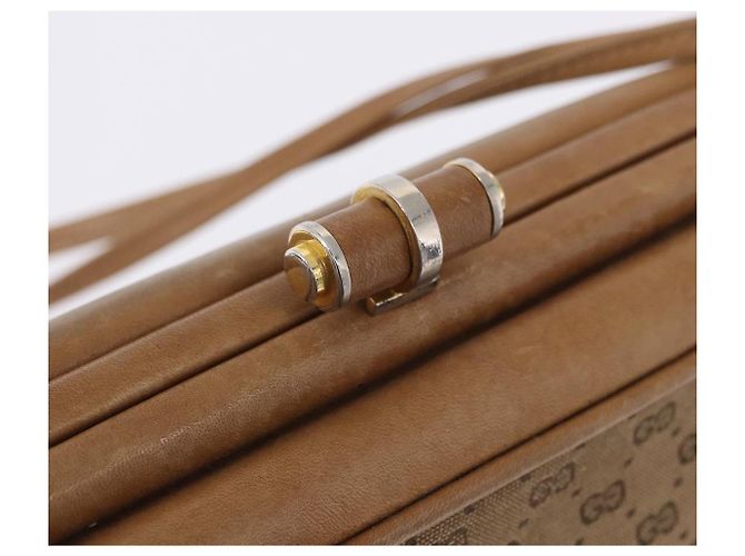 Bolso de hombro GUCCI de lona Micro GG Beige y dorado 001 261 1055 Auth 203357 - vista 21