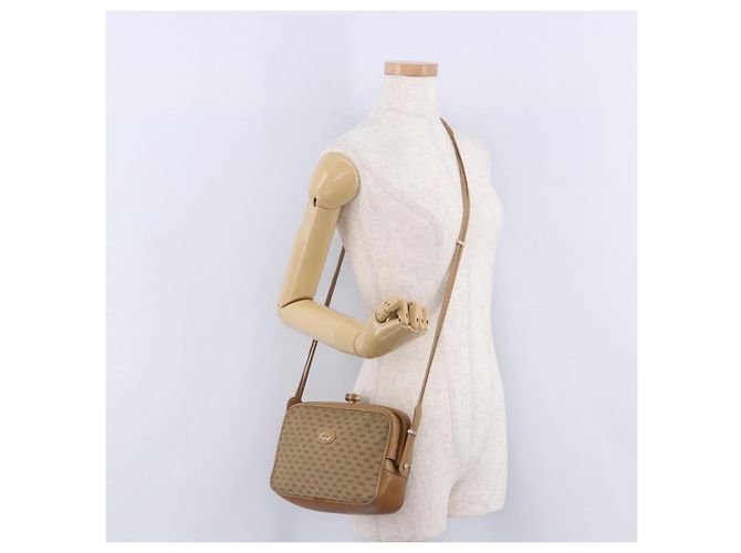 Bolso de hombro GUCCI de lona Micro GG Beige y dorado 001 261 1055 Auth 203357 - vista 28