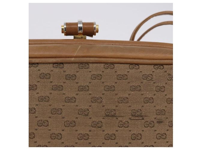 Bolso de hombro GUCCI de lona Micro GG Beige y dorado 001 261 1055 Auth 203357 - vista 4