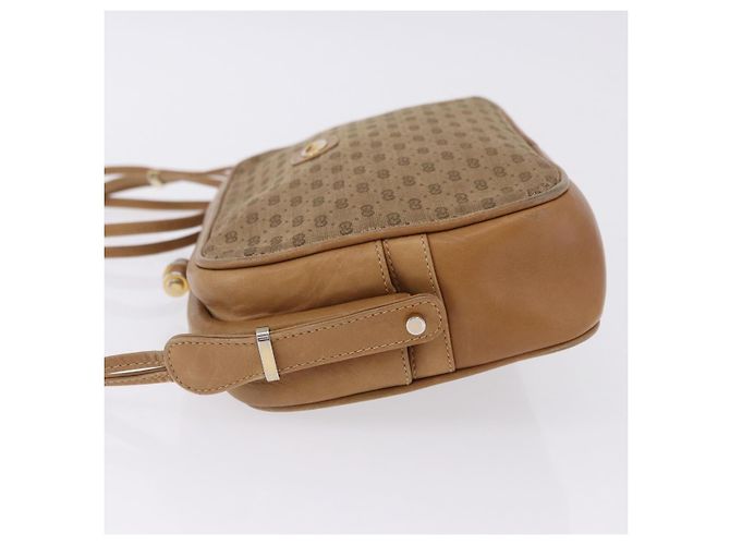 Bolso de hombro GUCCI de lona Micro GG Beige y dorado 001 261 1055 Auth 203357 - vista 6